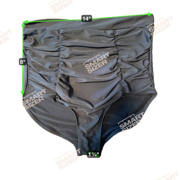 Shapermint High Waisted Bathing Suit Bottoms NWT Sz 2XL Ruched Black Flattering - Picture 7 of 10